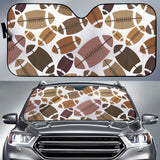 American Football Ball Pattern Car Sun Shade