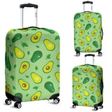 Avocado Pattern Green Background Luggage Covers