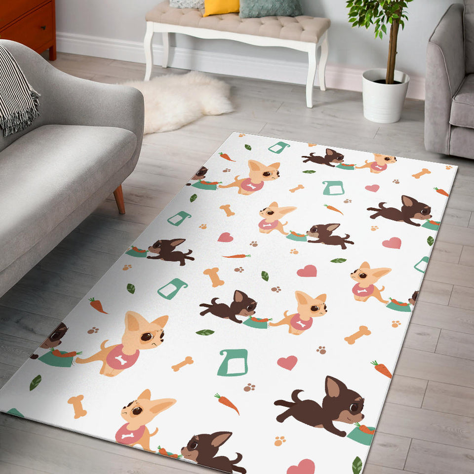 Cute Chihuahua Puppie Pattern Area Rug