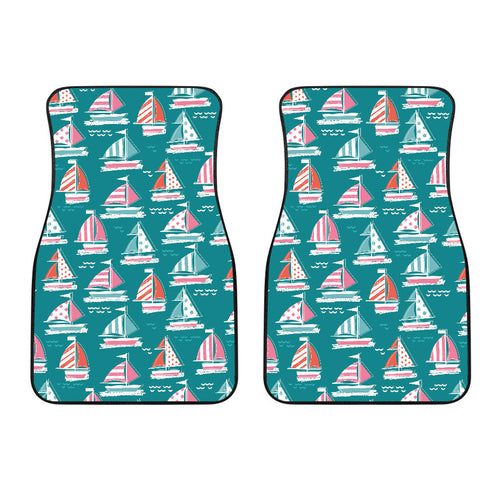 Cute Sailboat Pattern Front Car Mats