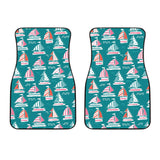Cute Sailboat Pattern Front Car Mats