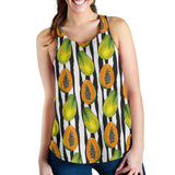 papaya design pattern Women Racerback Tank Top