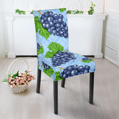 Watercolor Grape Pattern Dining Chair Slipcover