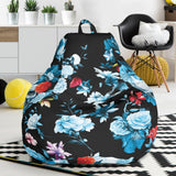 Skull Flower Roses Leave Pattern Bean Bag Cover
