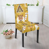 Camels Ethnic Motif Pattern Dining Chair Slipcover