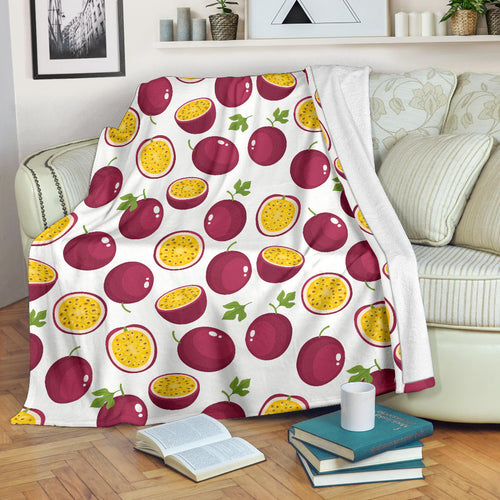 Passion Fruit Design Pattern Premium Blanket