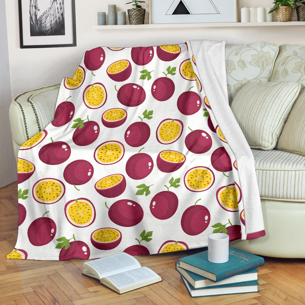 Passion Fruit Design Pattern Premium Blanket