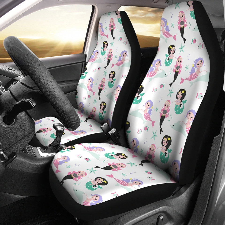 Cute Mermaid Dolphin Fish Starfish Pattern Universal Fit Car Seat Covers