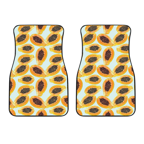 Watercolor Papaya Pattern Front Car Mats