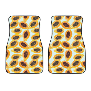 Watercolor Papaya Pattern Front Car Mats