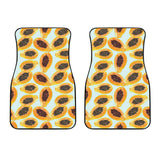 Watercolor Papaya Pattern Front Car Mats