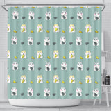 Cute Hamster Cheese Pattern Shower Curtain Fulfilled In US