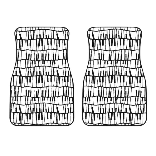 Piano Pattern Print Design 03 Front Car Mats