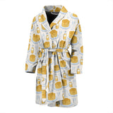 Pancake Pattern Print Design 05 Men's Bathrobe