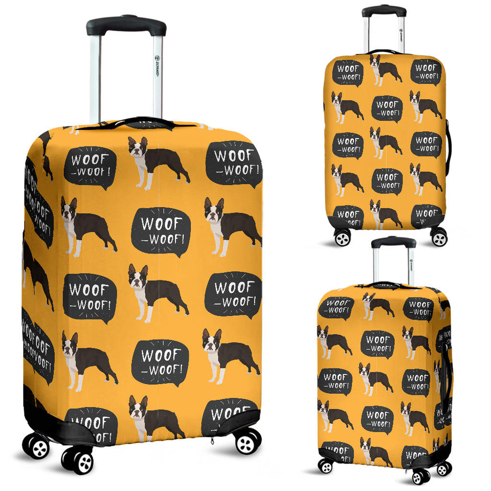Boston Terrier Design Pattern Luggage Covers