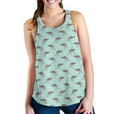 Kangaroo pattern background Women Racerback Tank Top
