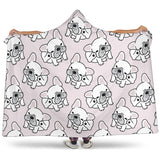 Cute French Bulldog Pattern Hooded Blanket