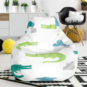 Watercolor Crocodile Pattern Bean Bag Cover