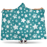 Vintage Star Pattern Hooded Blanket