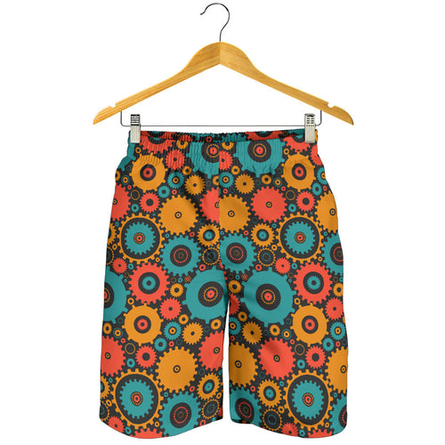 Gear Pattern Print Design 01 Men Shorts