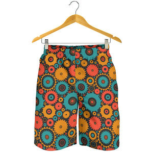 Gear Pattern Print Design 01 Men Shorts