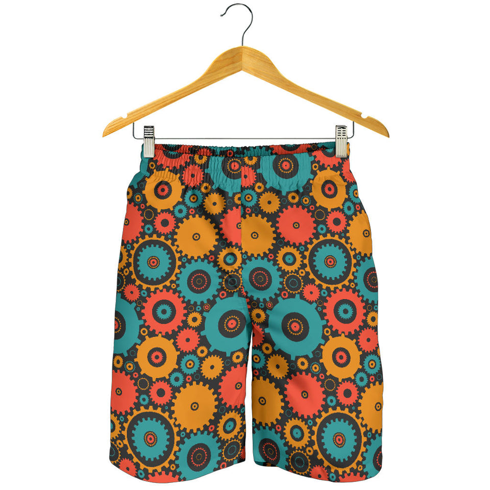 Gear Pattern Print Design 01 Men Shorts