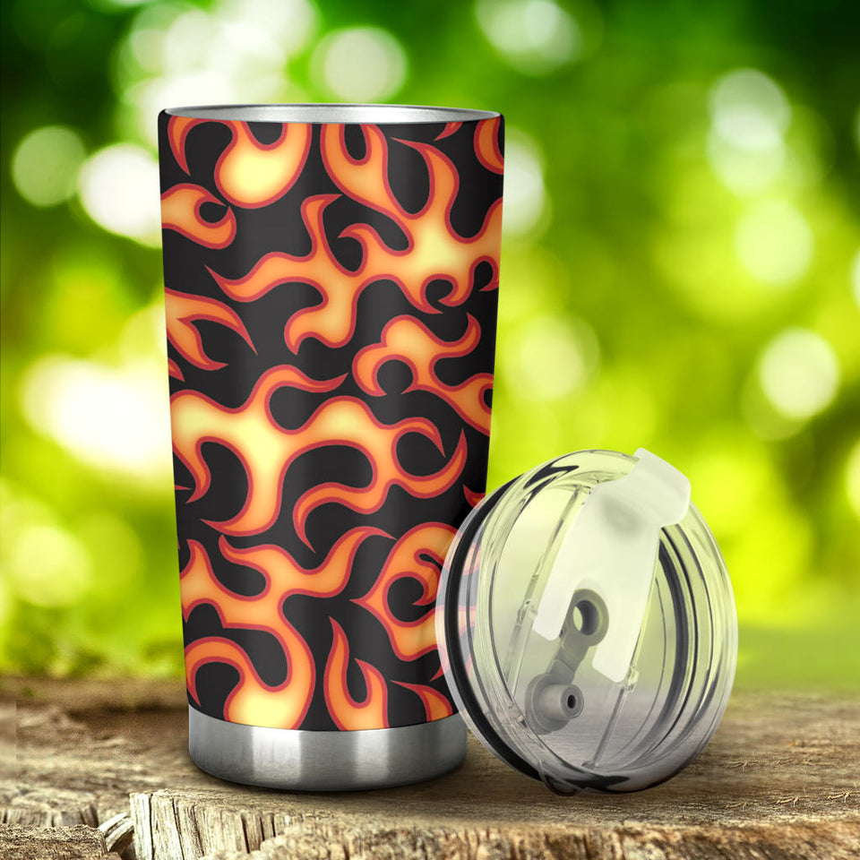 Fire Flame Dark Pattern Tumbler