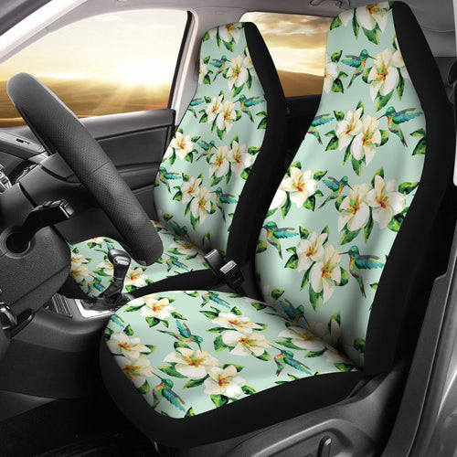 Hummingbird Pattern Print Design 01 Universal Fit Car Seat Covers