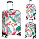 Watercolor Bowling Pattern Luggage Covers