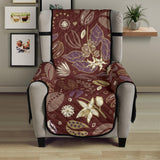Coffee bean flower pattern Chair Cover Protector