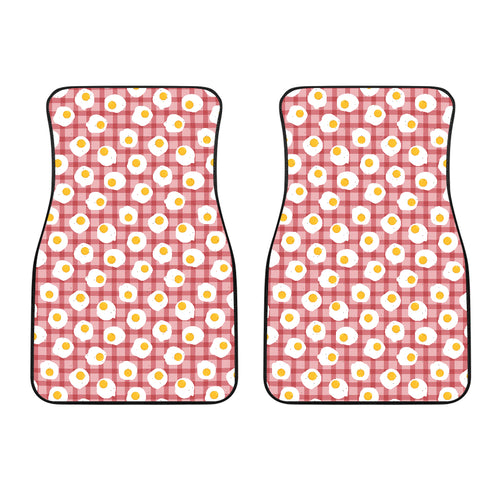 Fried Eggs Pattern Print Design 03 Front Car Mats