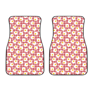 Fried Eggs Pattern Print Design 03 Front Car Mats