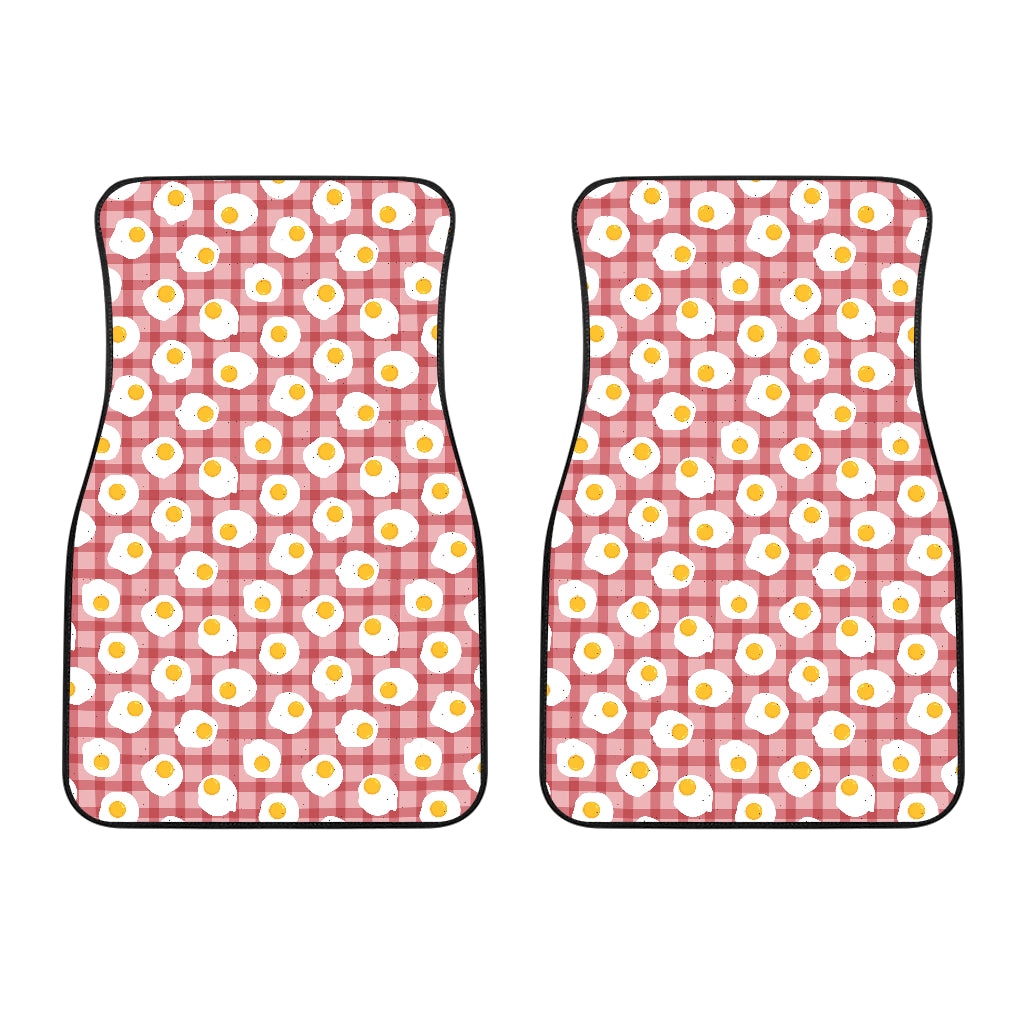 Fried Eggs Pattern Print Design 03 Front Car Mats