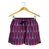 Eiffel Tower Pattern Print Design 05 Women Shorts