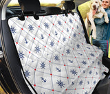 Anchor Rudder Nautical Design Pattern Dog Car Seat Covers