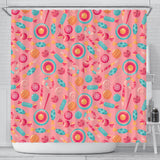 Colorful Candy Pattern Shower Curtain Fulfilled In US