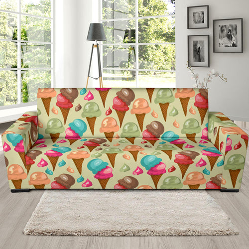 Colorful Ice Cream Pattern Sofa Slipcover