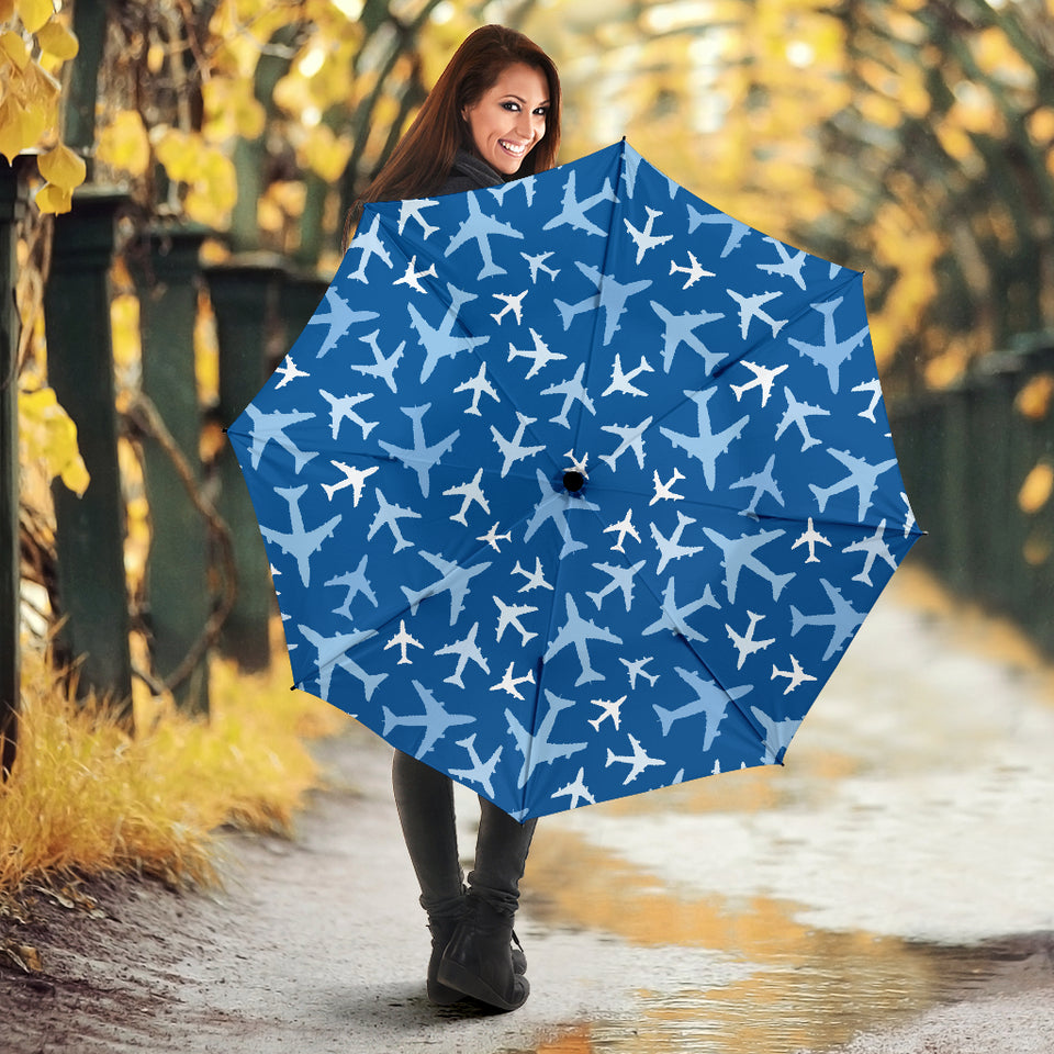 Airplane Pattern In The Sky Umbrella