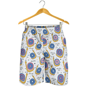 Snail Pattern Print Design 05 Men Shorts
