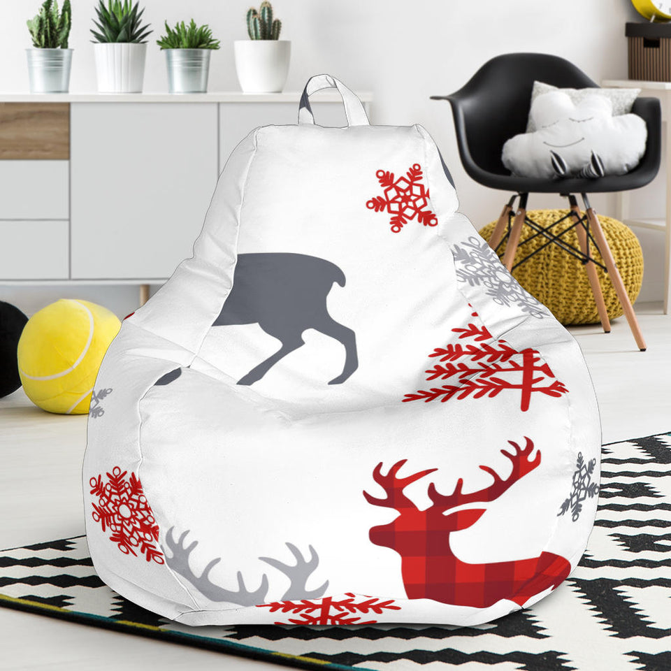 Deer Tree Snowflakes Chrismas Pattern Bean Bag Cover