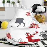 Deer Tree Snowflakes Chrismas Pattern Bean Bag Cover