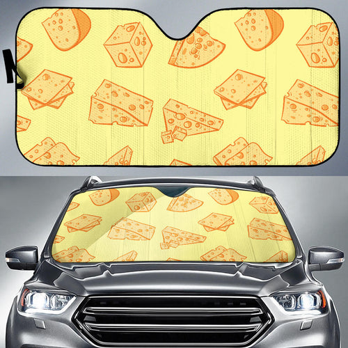 Cheese Design Pattern Car Sun Shade