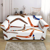 Boomerang Australian Aboriginal Ornament Pattern Loveseat Couch Slipcover