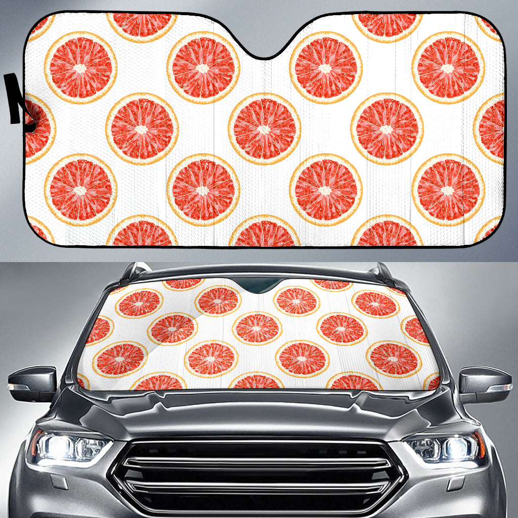 Grapefruit Pattern Car Sun Shade
