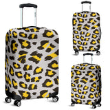 Gray Leopard Print Pattern Luggage Covers