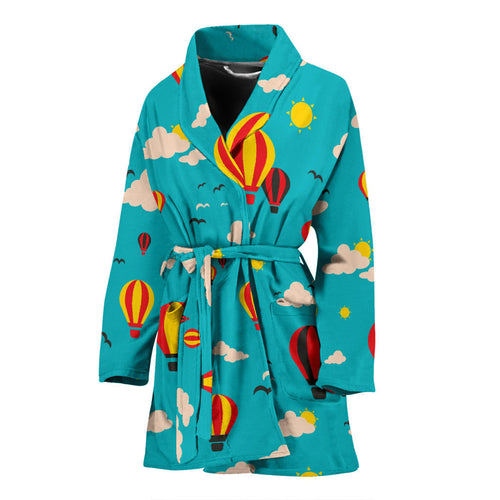 Hot Air Balloon Sky Pattern Women'S Bathrobe