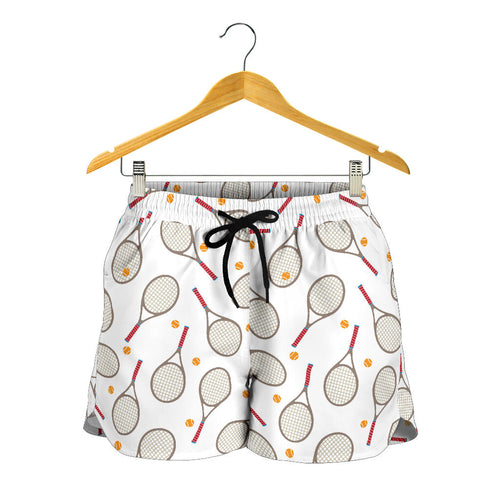 Tennis Pattern Print Design 04 Women Shorts