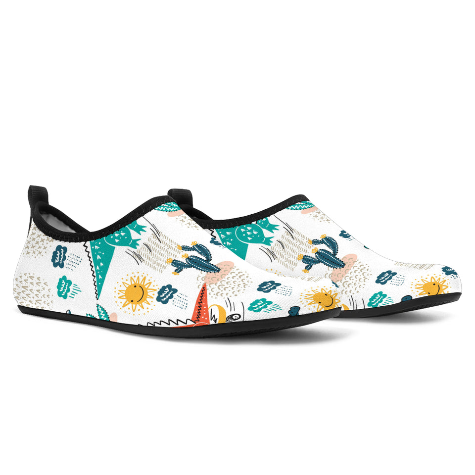 Cute Crocodile Pattern Aqua Shoes