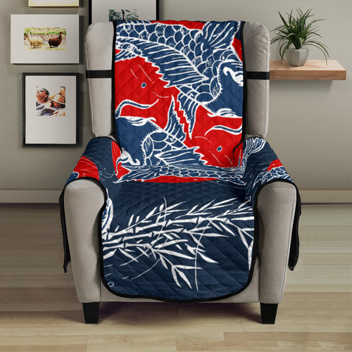 Koi Fish Carp Fishs hand drawn japanese art Chair Cover Protector