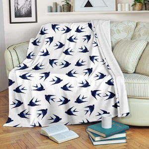 Swallow Pattern Print Design 03 Premium Blanket